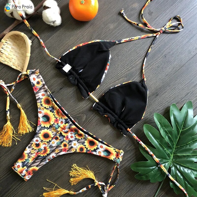 Mini Halter Bathing Brazilian Swimsuit Thong Bikini Set