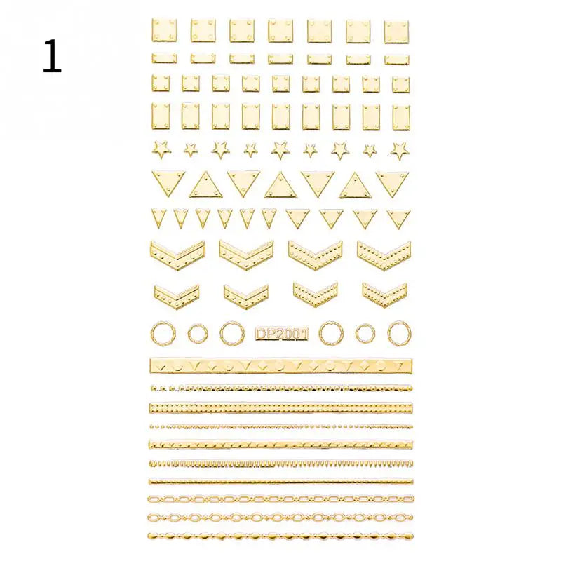 Papers Stripe 3D Nail Sticker