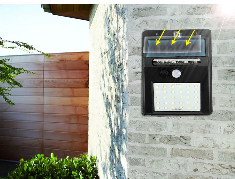 Outdoor Solar Motion Sensor Wall Light