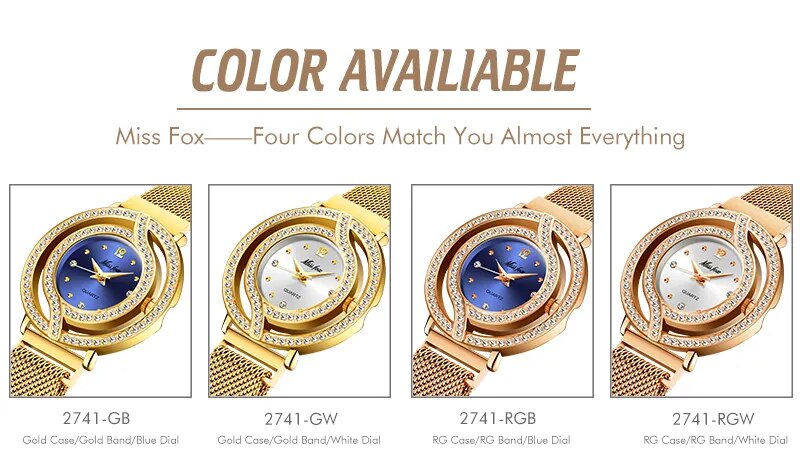 Luxury Brand Waterproof Diamond Watches