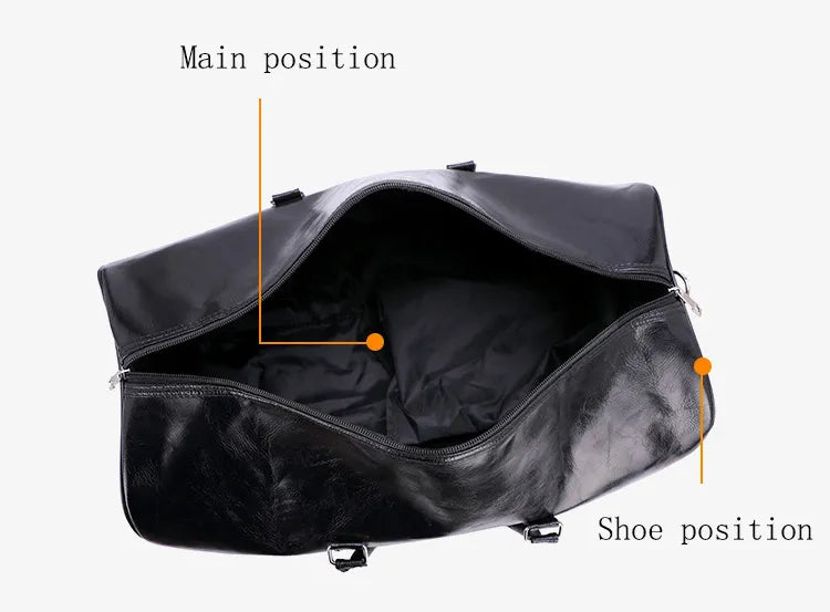 High Capacity Travel Bag Luggage  Suitcase Soft Leather