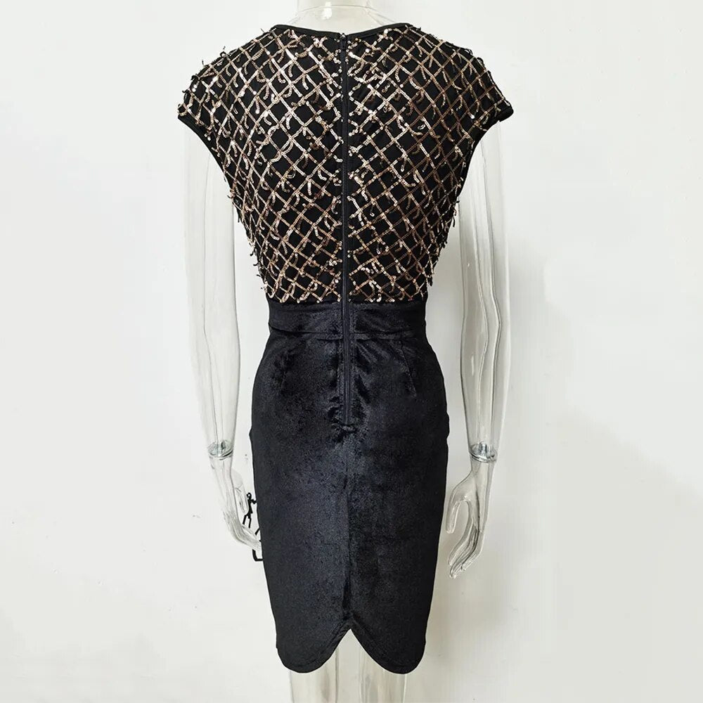Sequin Office Summer Dress