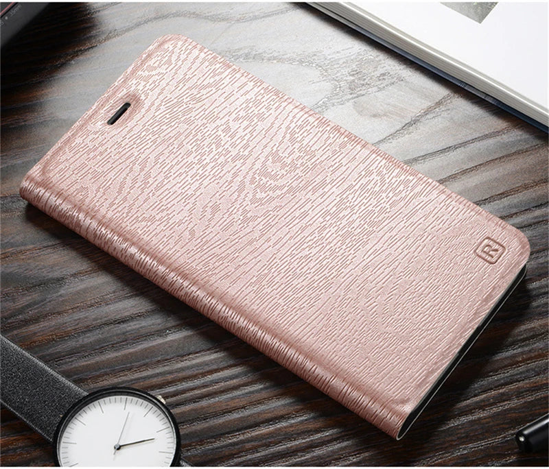 Magnetisches Flip-Book-Wallet-Cover aus Leder