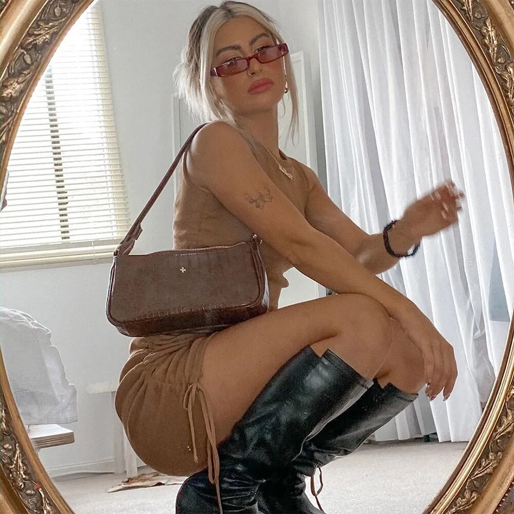 Lace Up Mini Dress
