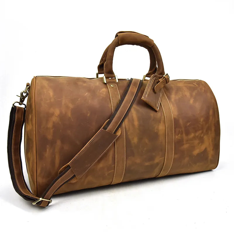 Bolsa de viaje de cuero genuino