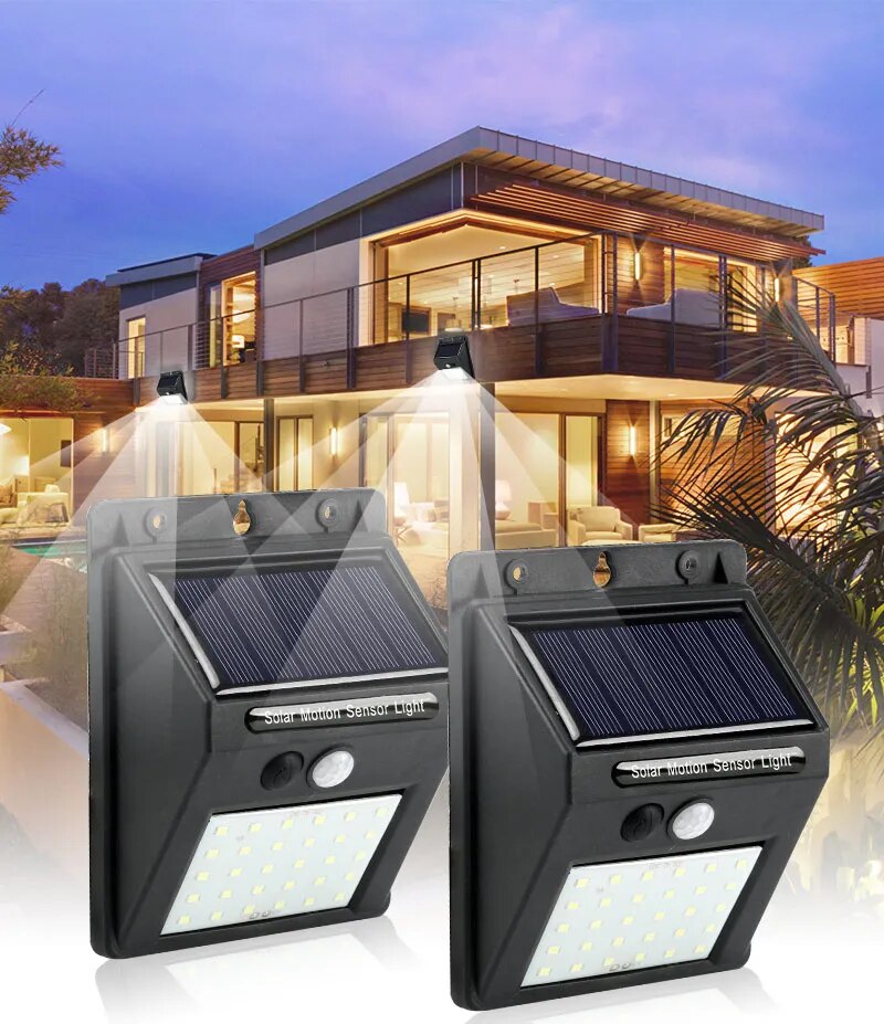 Outdoor Solar Motion Sensor Wall Light