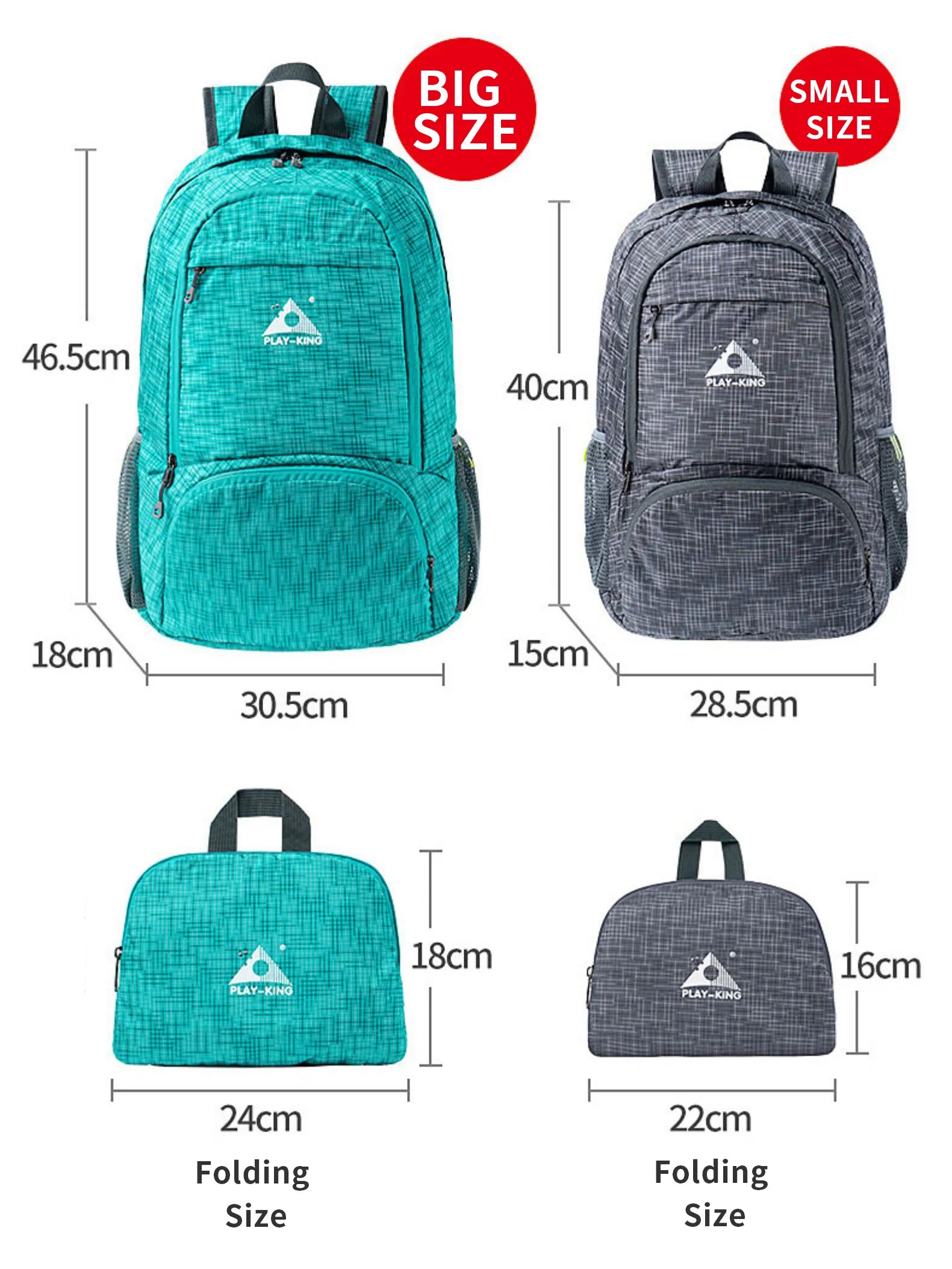Faltbarer, leichter, regenfester Rucksack