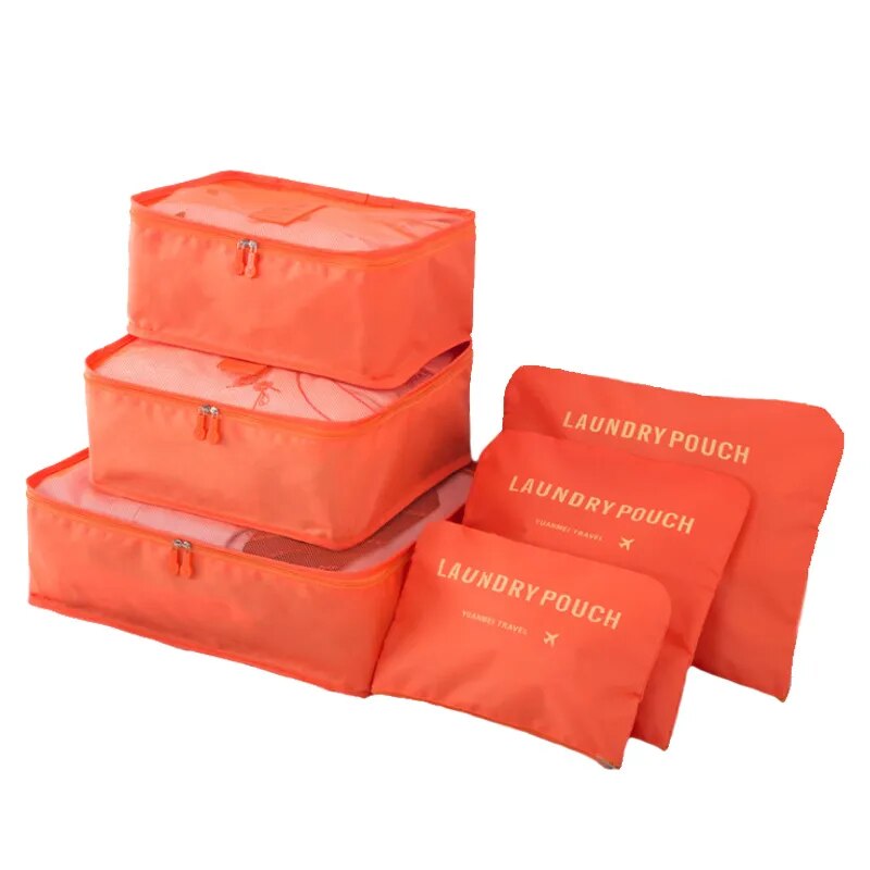 6pcs/Set Travel Organizer Laundry Bag Storage Case