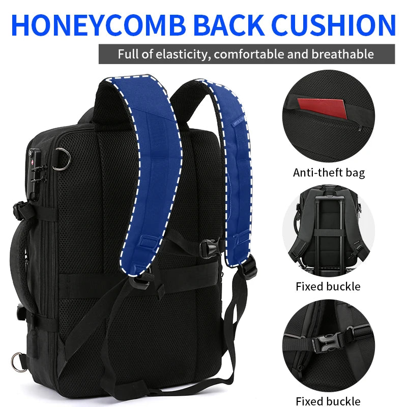 Mochila para portátil de 15,6 pulgadas con carga USB