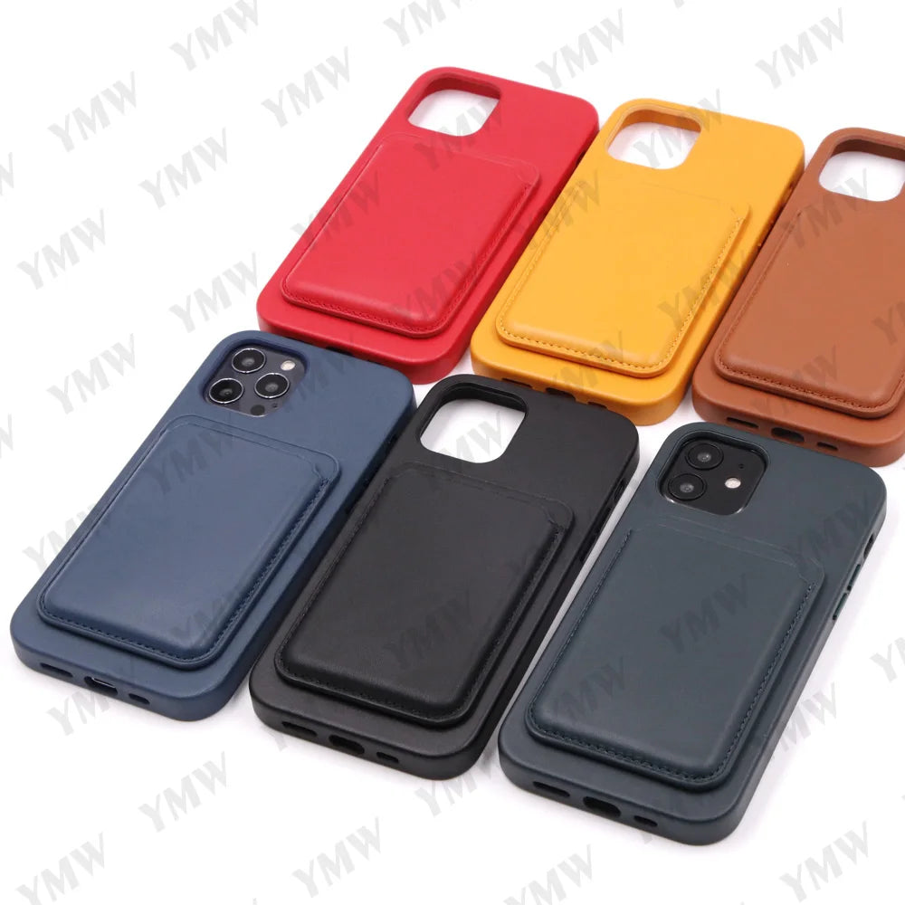 Leather Luxury Business Cow Magnet Phone Cases