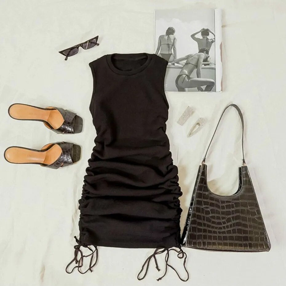 Lace Up Mini Dress