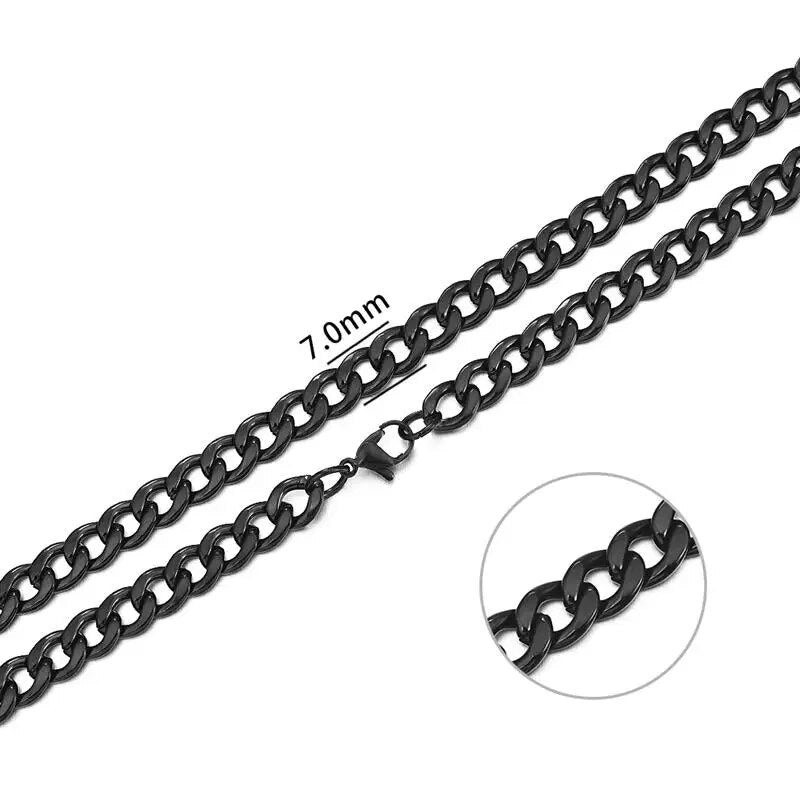 Collar de cadena de cuerda de acero inoxidable