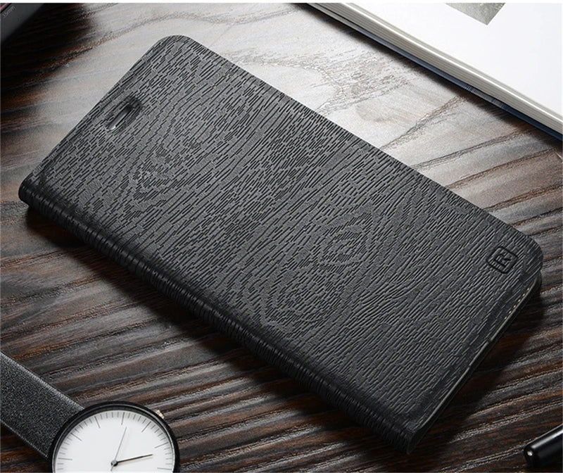 Magnetisches Flip-Book-Wallet-Cover aus Leder