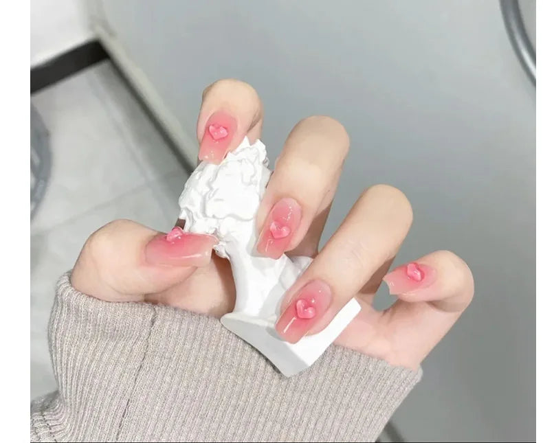 Charms de cristal para decoración de uñas, fondo plano transparente