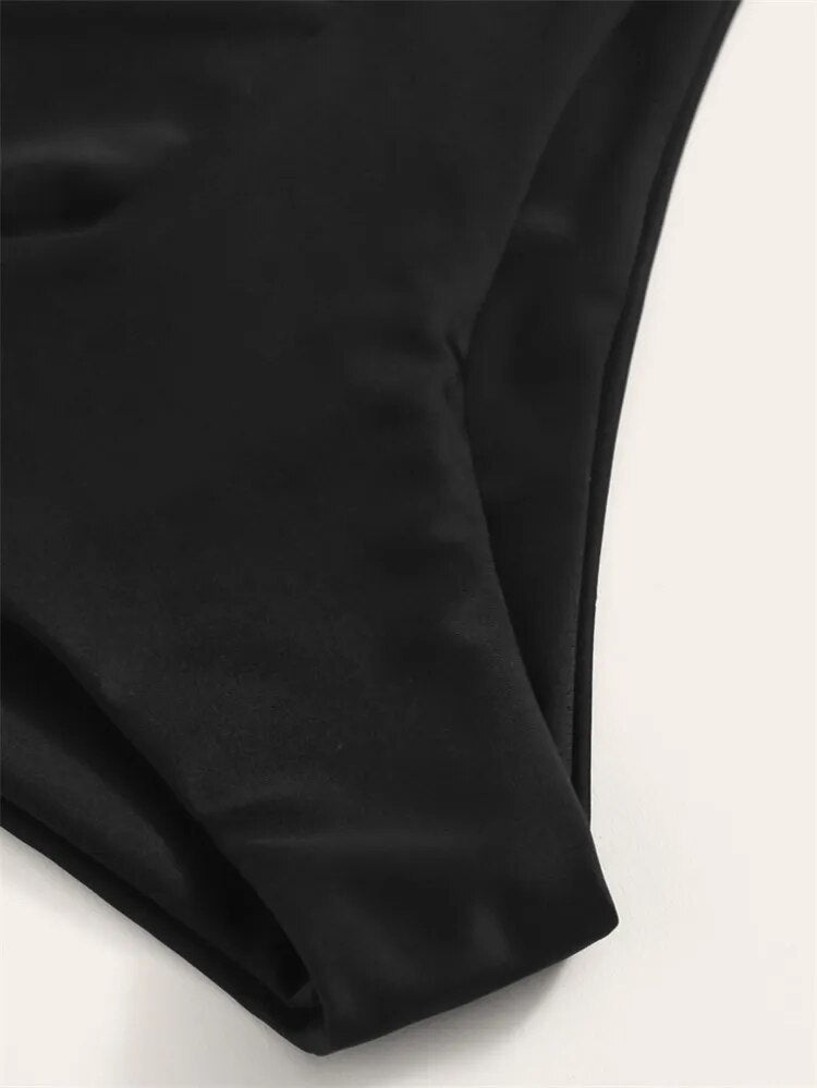 High Waist Thong Swimwear Trunks Bikinis Top