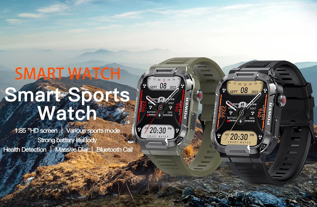 Rugged Military Smart Watch for Men