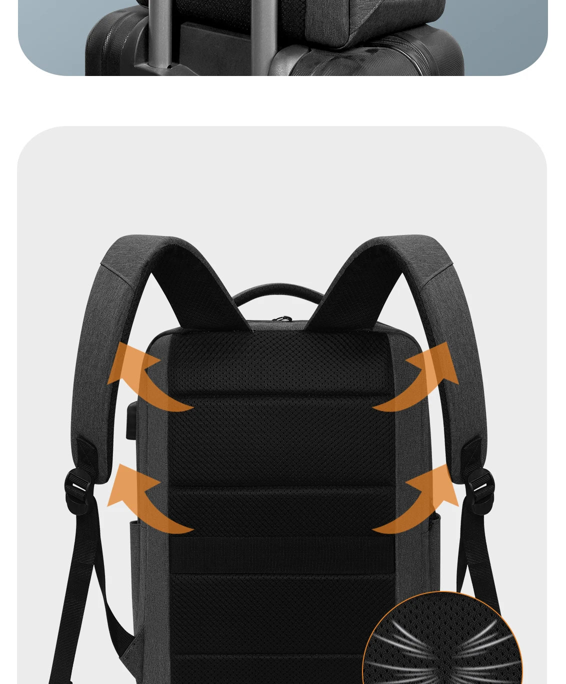 Anti-Diebstahl-Laptop-Schulreisetasche