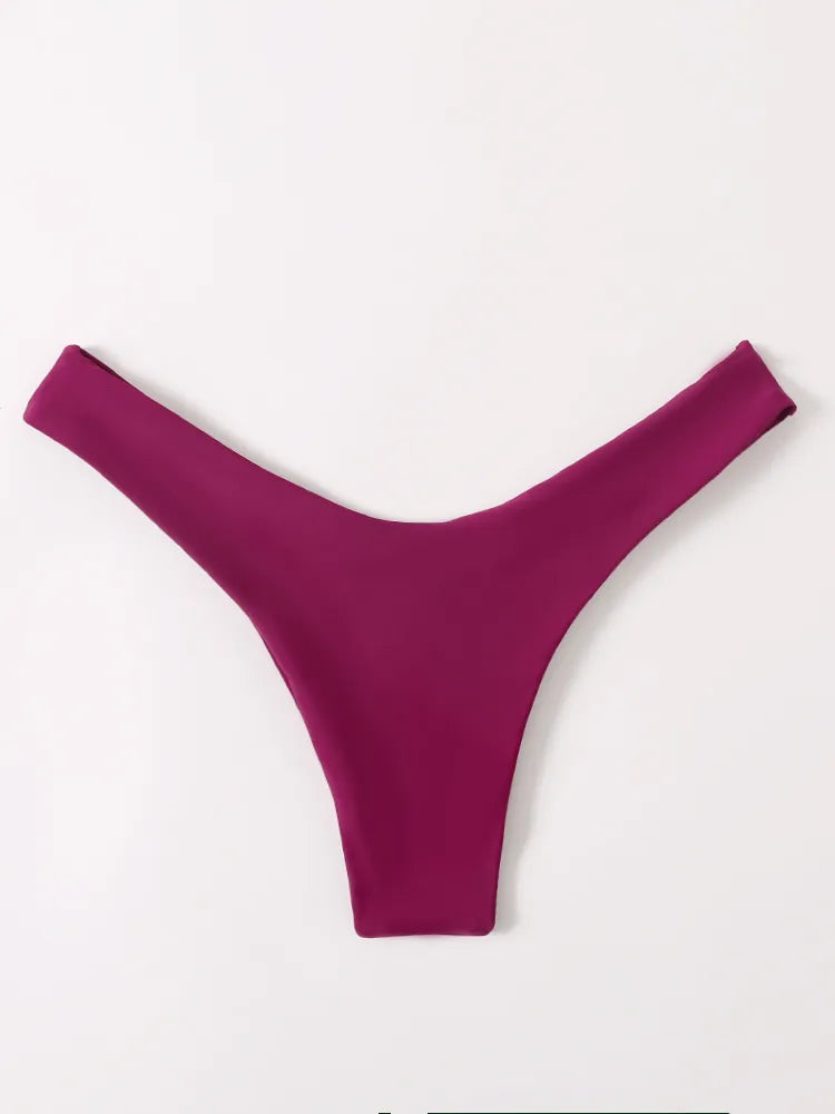 High Waist Thong Swimwear Trunks Bikinis Top