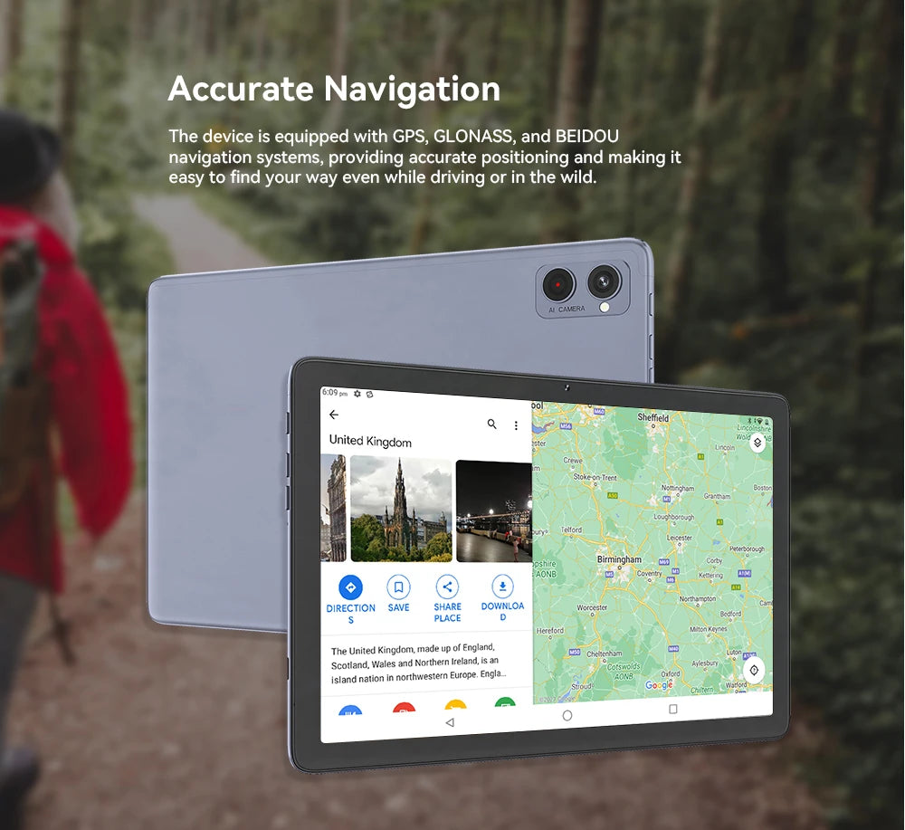 Tablet Android 13, 10.1" Screen, Octa-Core, 4GB+64GB