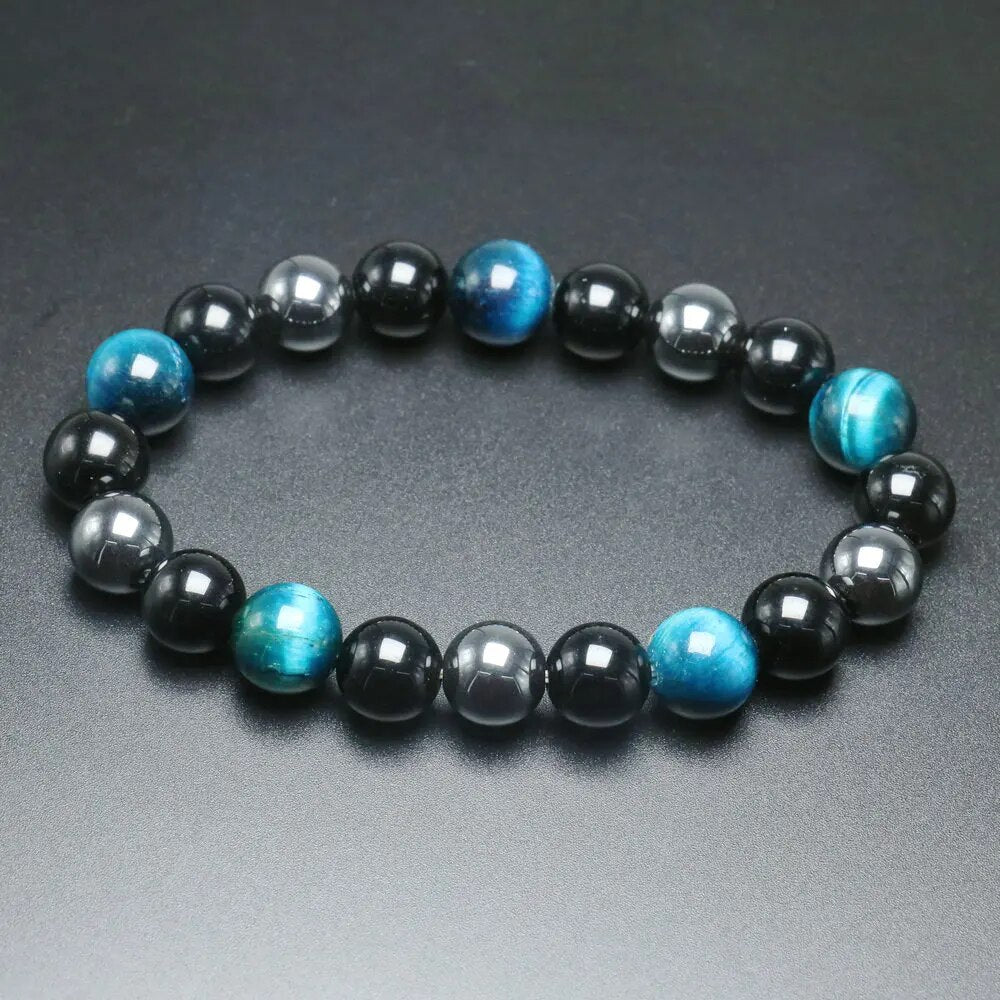 Joyería de pulsera de cuentas de ojo de tigre