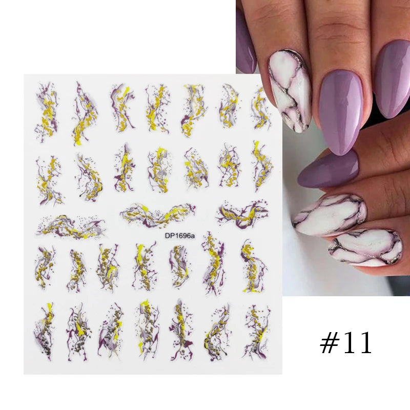 3D Lines Nail Stickers