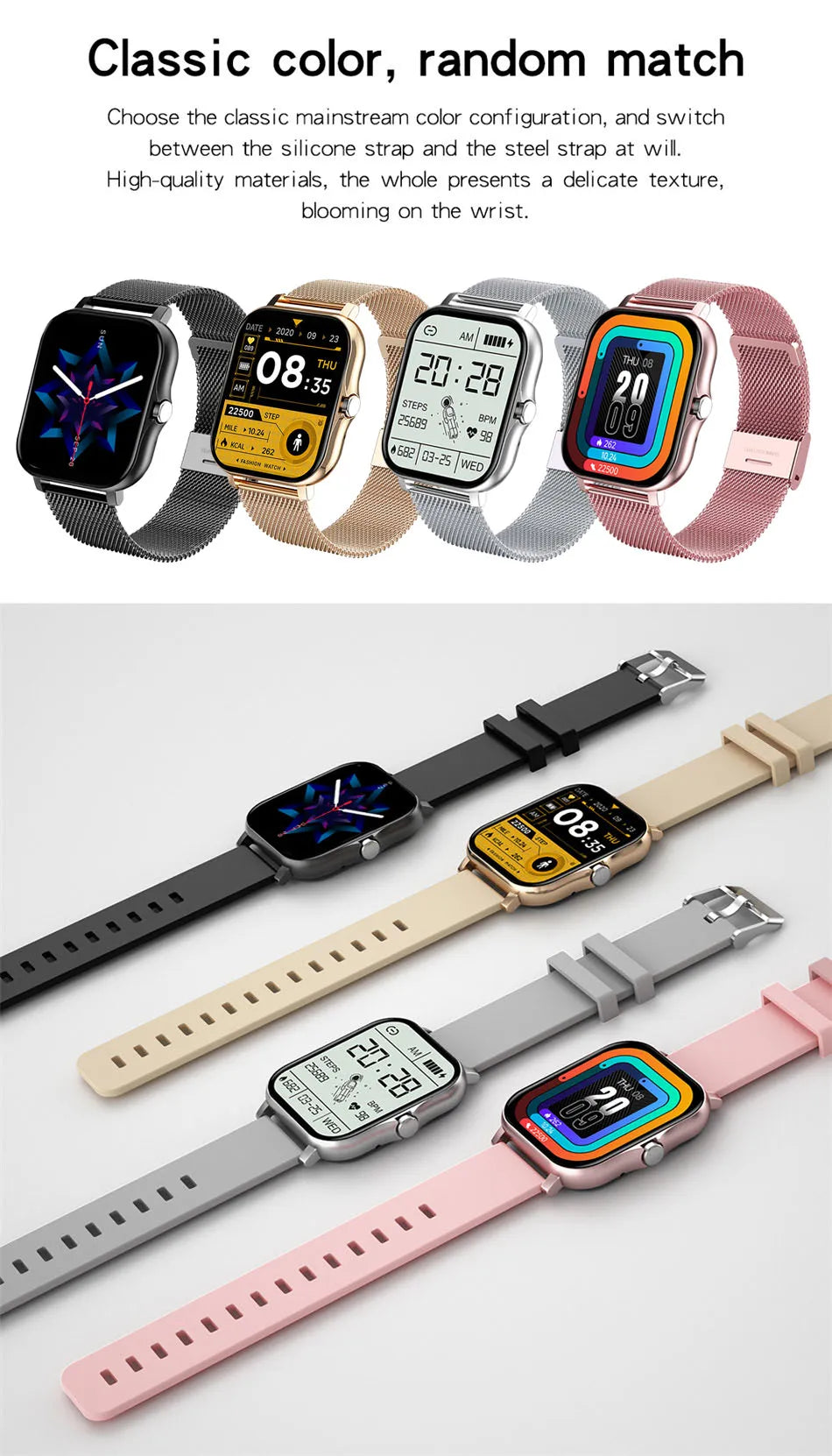 Fitness Tracker Waterproof Sport Smartwatch