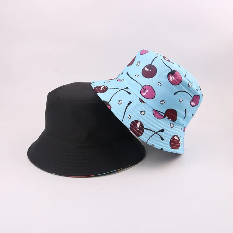 Sombrero de pescador con bordado de letras estilo coreano
