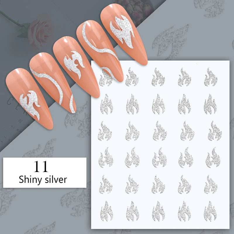 Papers Stripe 3D Nail Sticker