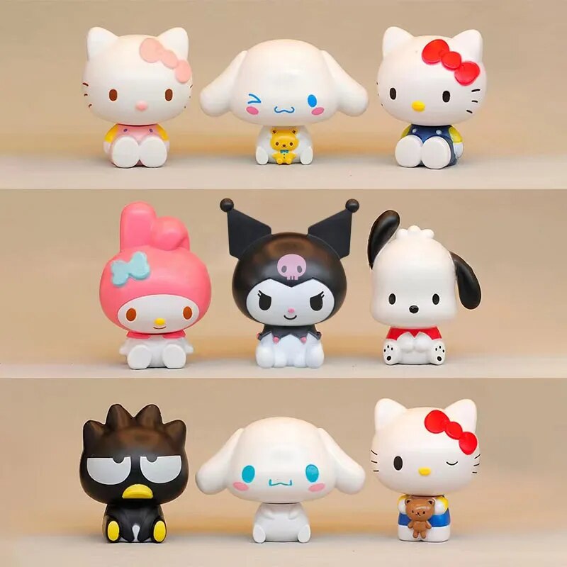Cute Sanrio Anime DIY Figure Set for Kids