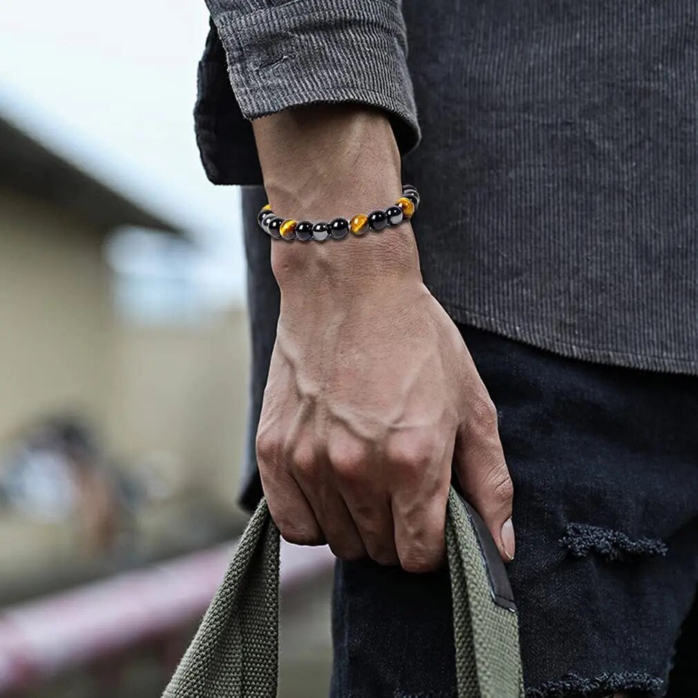Joyería de pulsera de cuentas de ojo de tigre