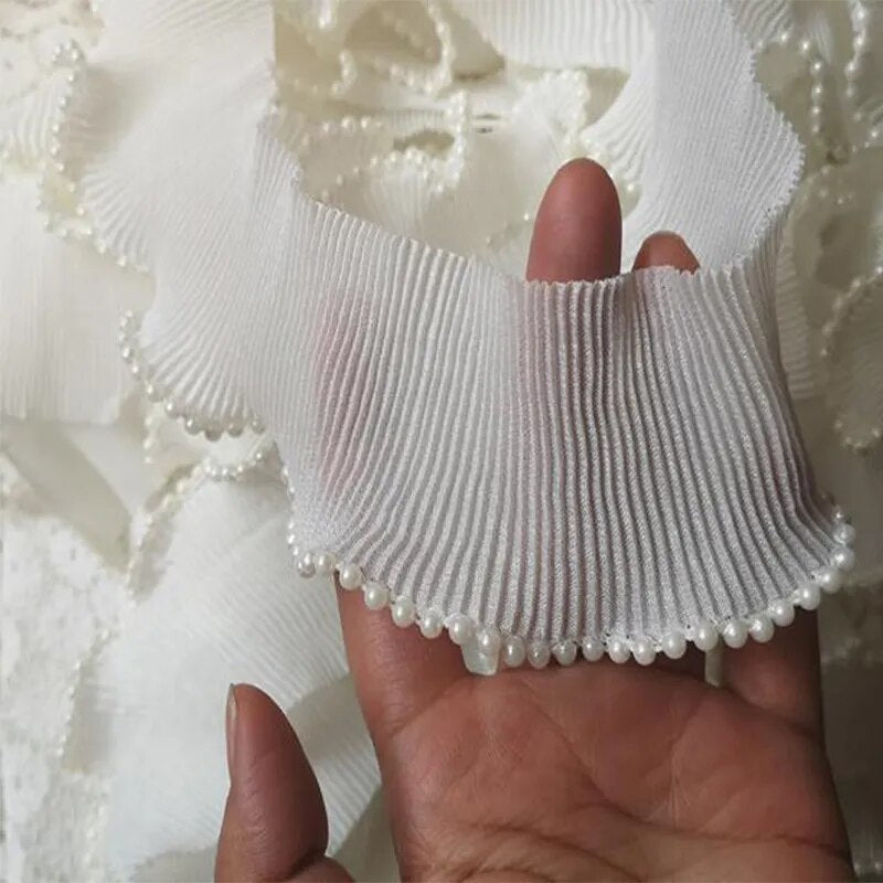 6CM Wide Embroidery Flower Tulle Lace