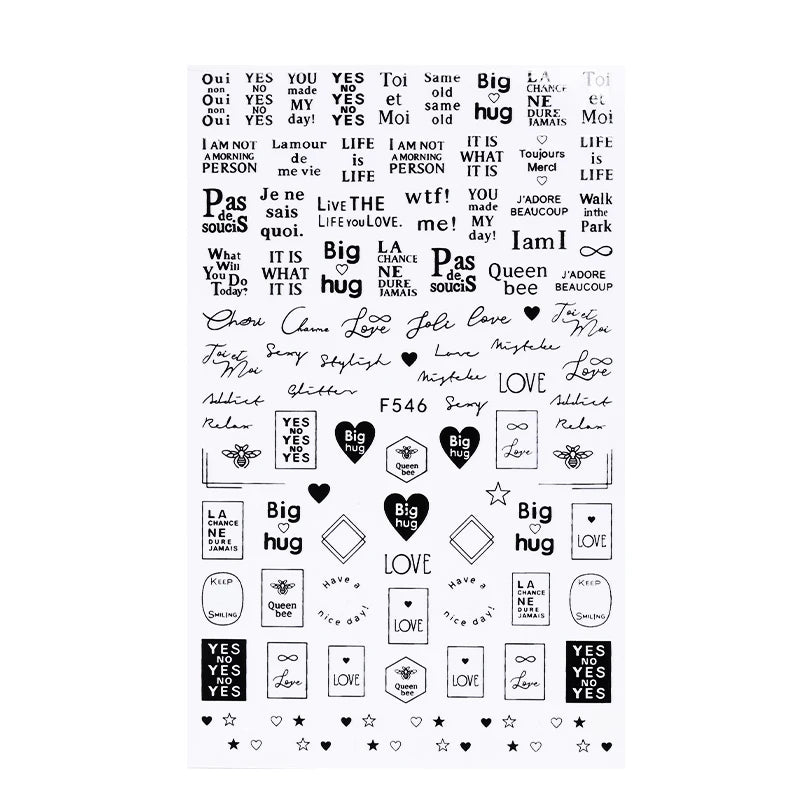 3D Lines Nail Stickers