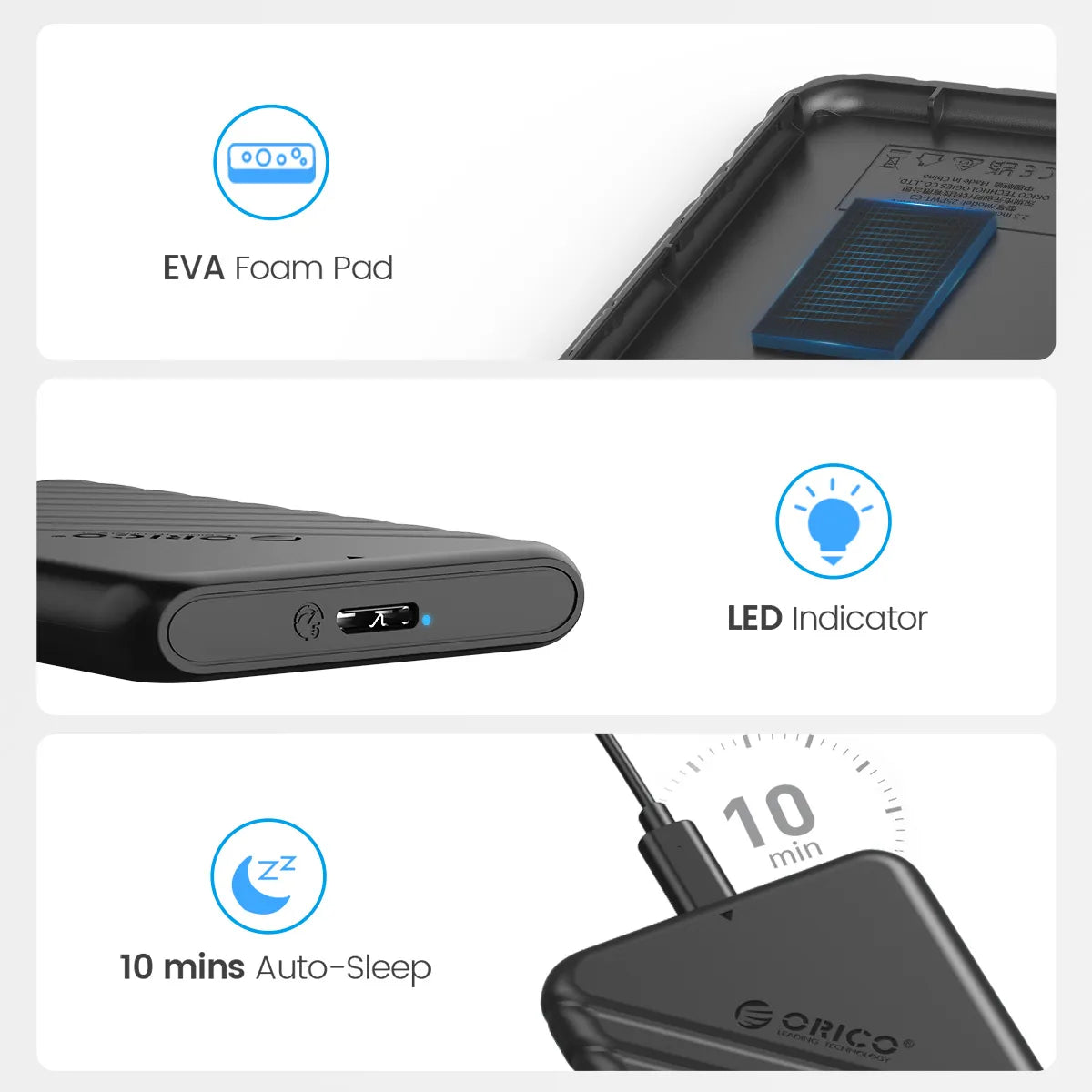 USB3.0 2.5" HDD 5Gbps  SSD PC Laptop