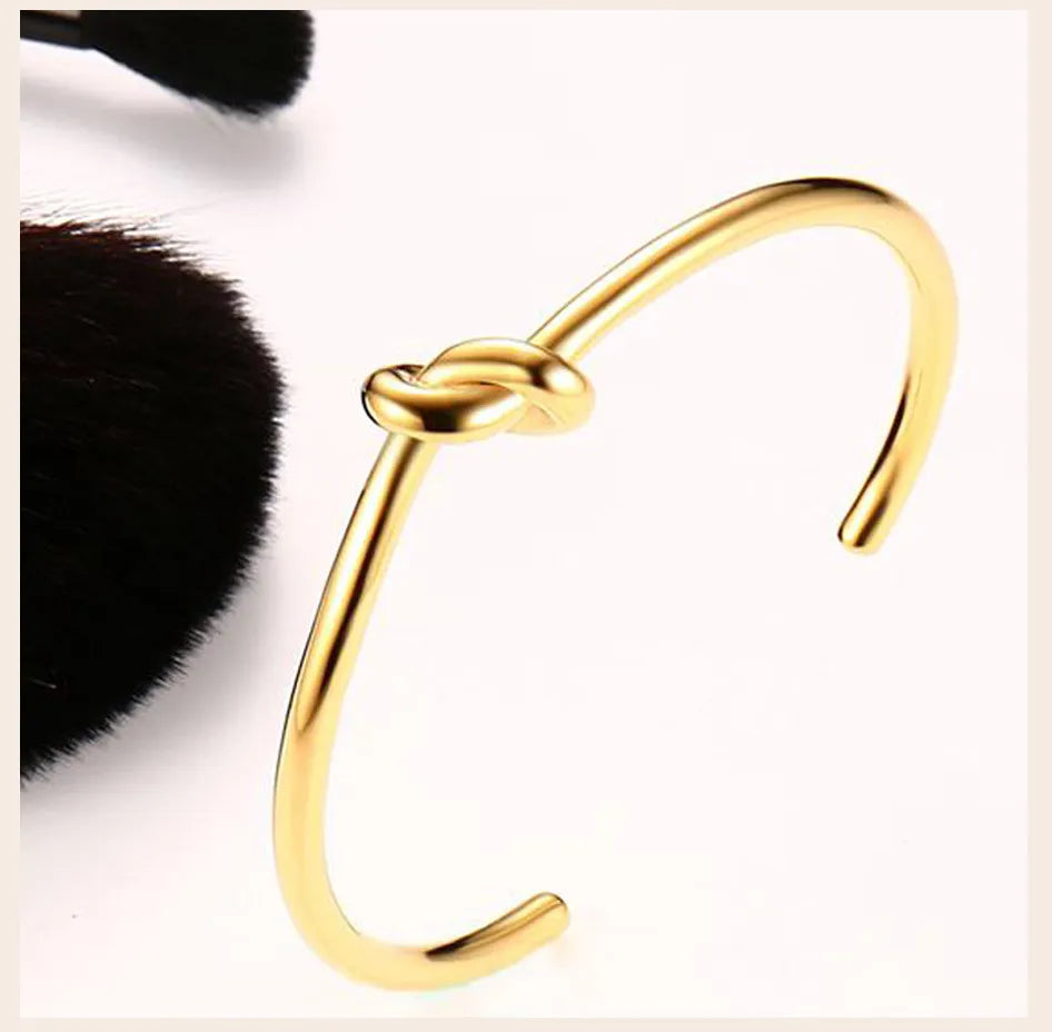 Circular Knot Cuff Bangle Bracelets
