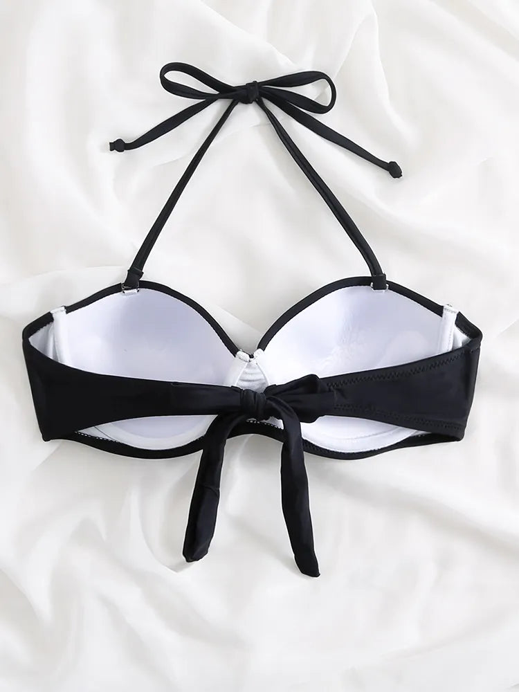 High Waist Thong Swimwear Trunks Bikinis Top