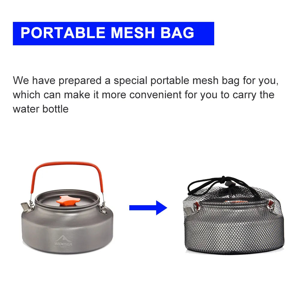 Camping Water Kettle Set 1.1L  2L 1.5L Outdoor Coffee & Picnic Gear