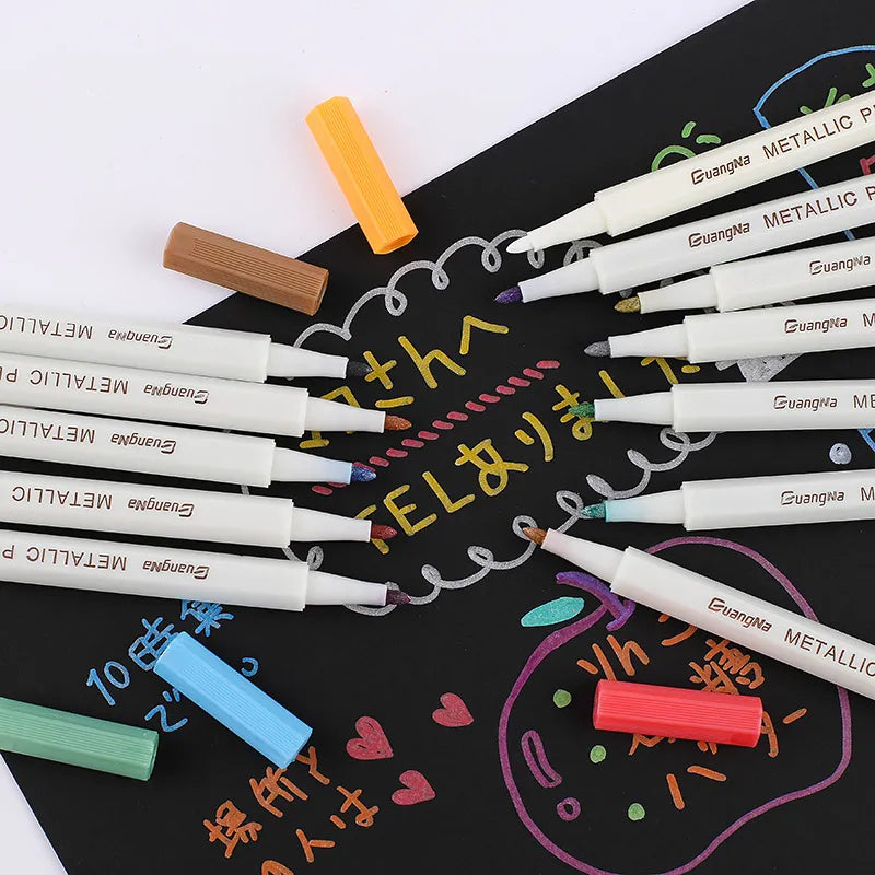Metallic Marker Set for Rock Painting Card Making and Crafts