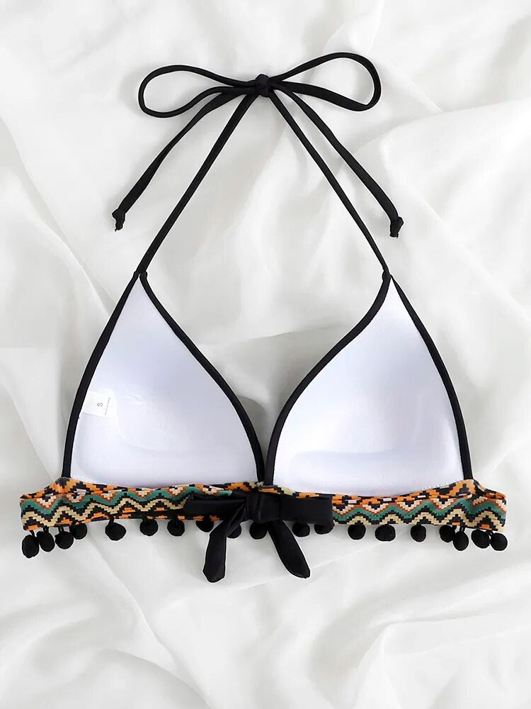 High Waist Thong Swimwear Trunks Bikinis Top