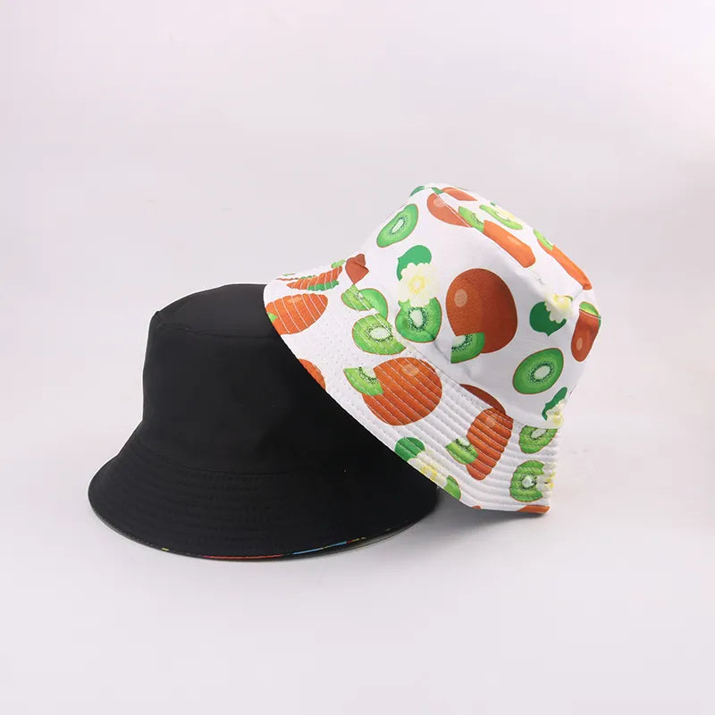 Sombrero de pescador con bordado de letras estilo coreano