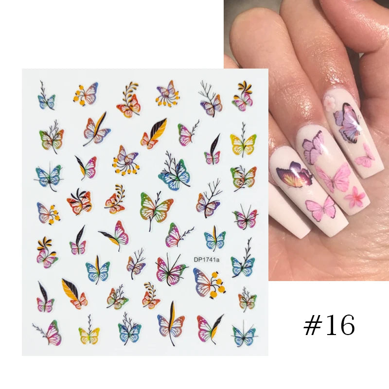 3D Lines Nail Stickers