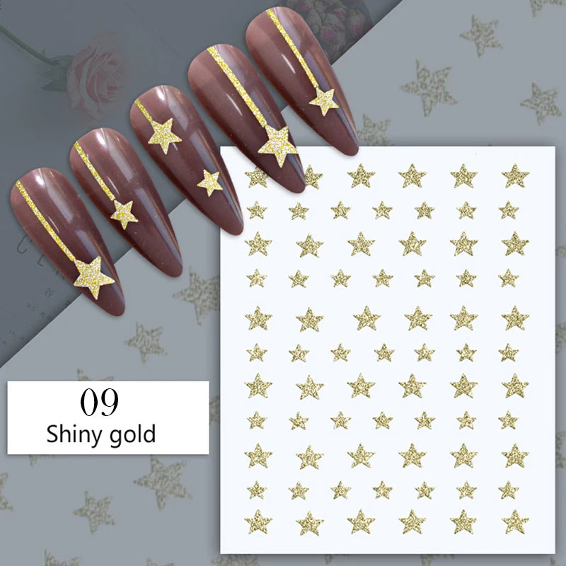 Papers Stripe 3D Nail Sticker