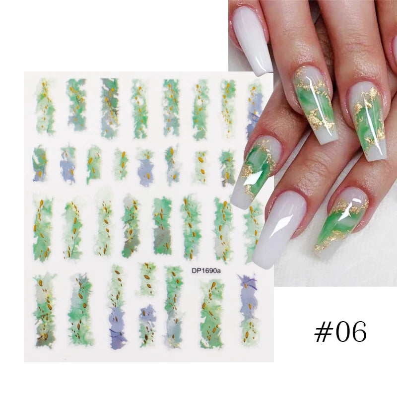 3D Lines Nail Stickers