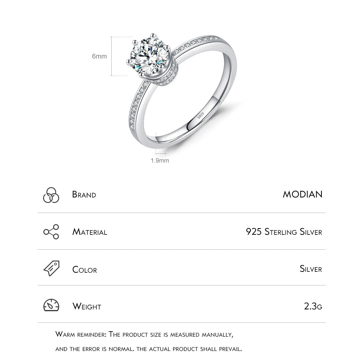 Sterling Silver 5A Zircon Wedding Rings
