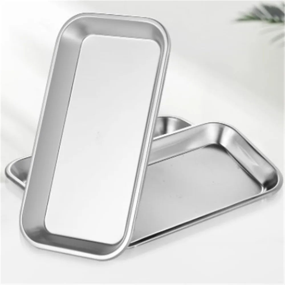 Stainless Steel Manicure Cosmetic Storage Tray