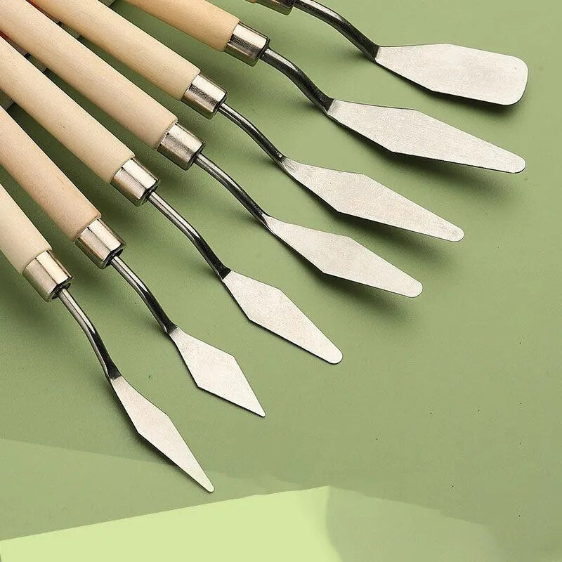 Edelstahl-Ölgemälde-Palettenmesser-Set
