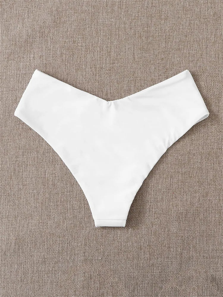 High Waist Thong Swimwear Trunks Bikinis Top
