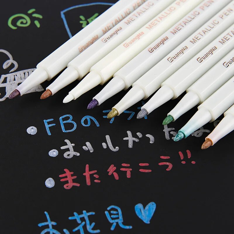 Metallic Marker Set for Rock Painting Card Making and Crafts
