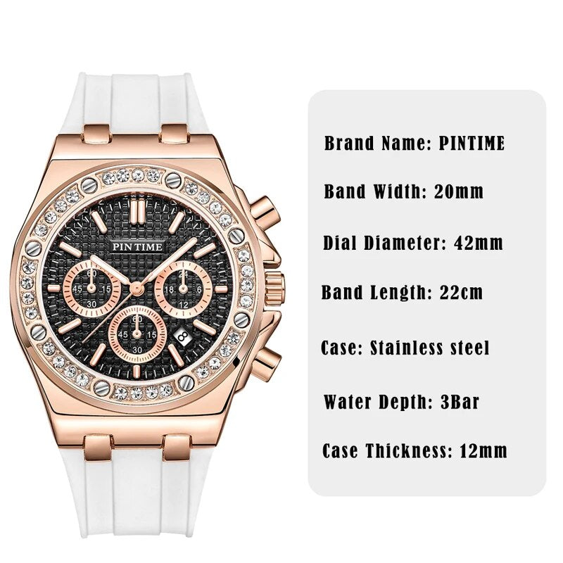 Waterproof Clock Silicone Strap Sport Quartz Watch