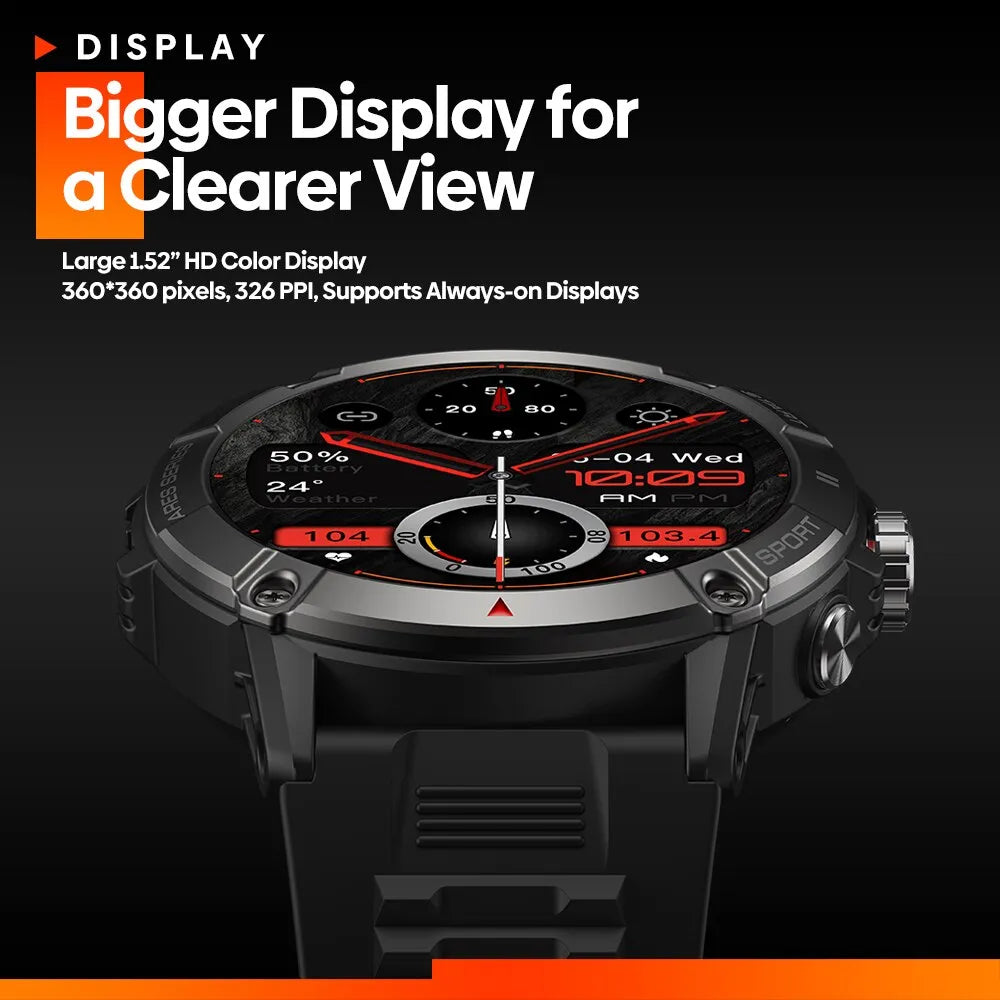 1.52 Inch IPS Display Voice Calling Smartwatch