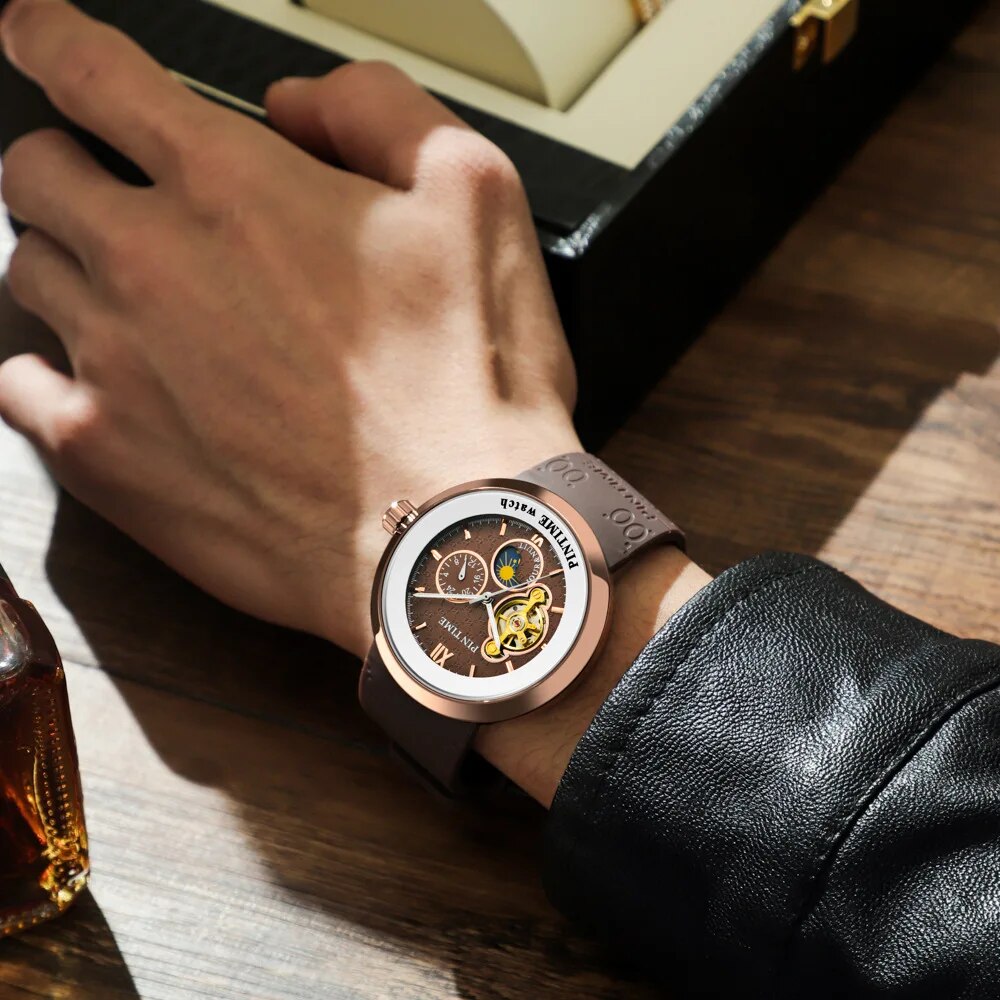 Silicone Band Automatic Mechanical Watch